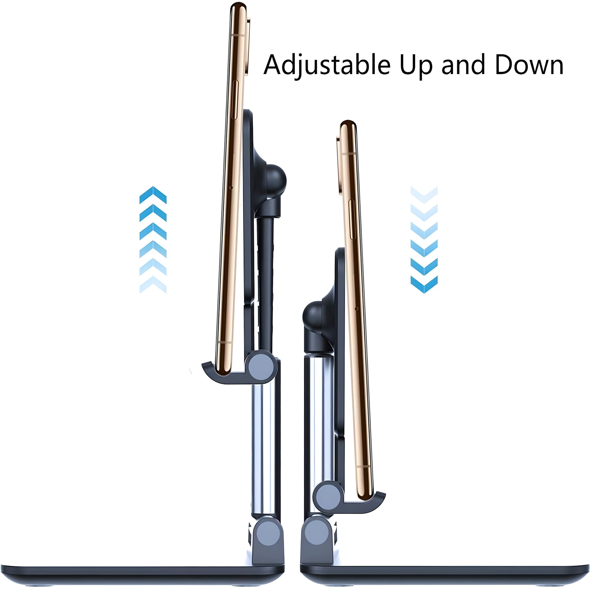 Phone Holder 360 Degree Stand Handphone Folding Dekstop Liftable Foldable - Black